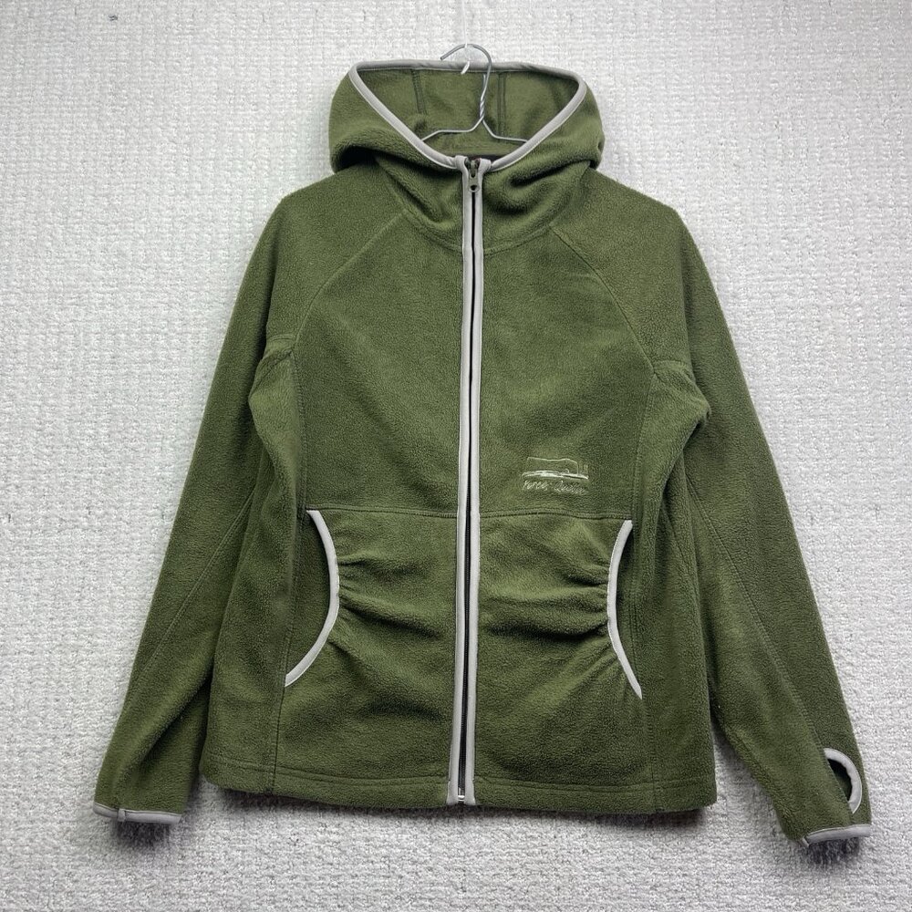 Arseno Percé Gaspésie Québec Polar Fleece Cozy Full Zip Forest Green Wom S